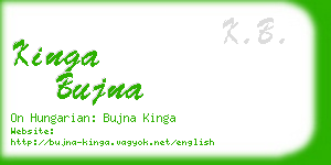 kinga bujna business card
